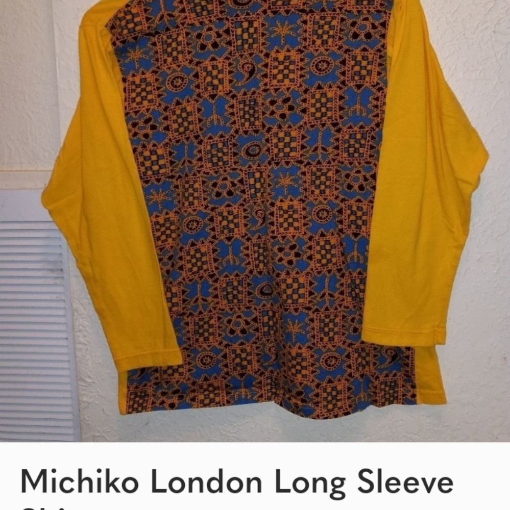 🐮 🐄 Vintage Michiko London Long Sleeve Men's T-Shirt - Picture 3 of 4